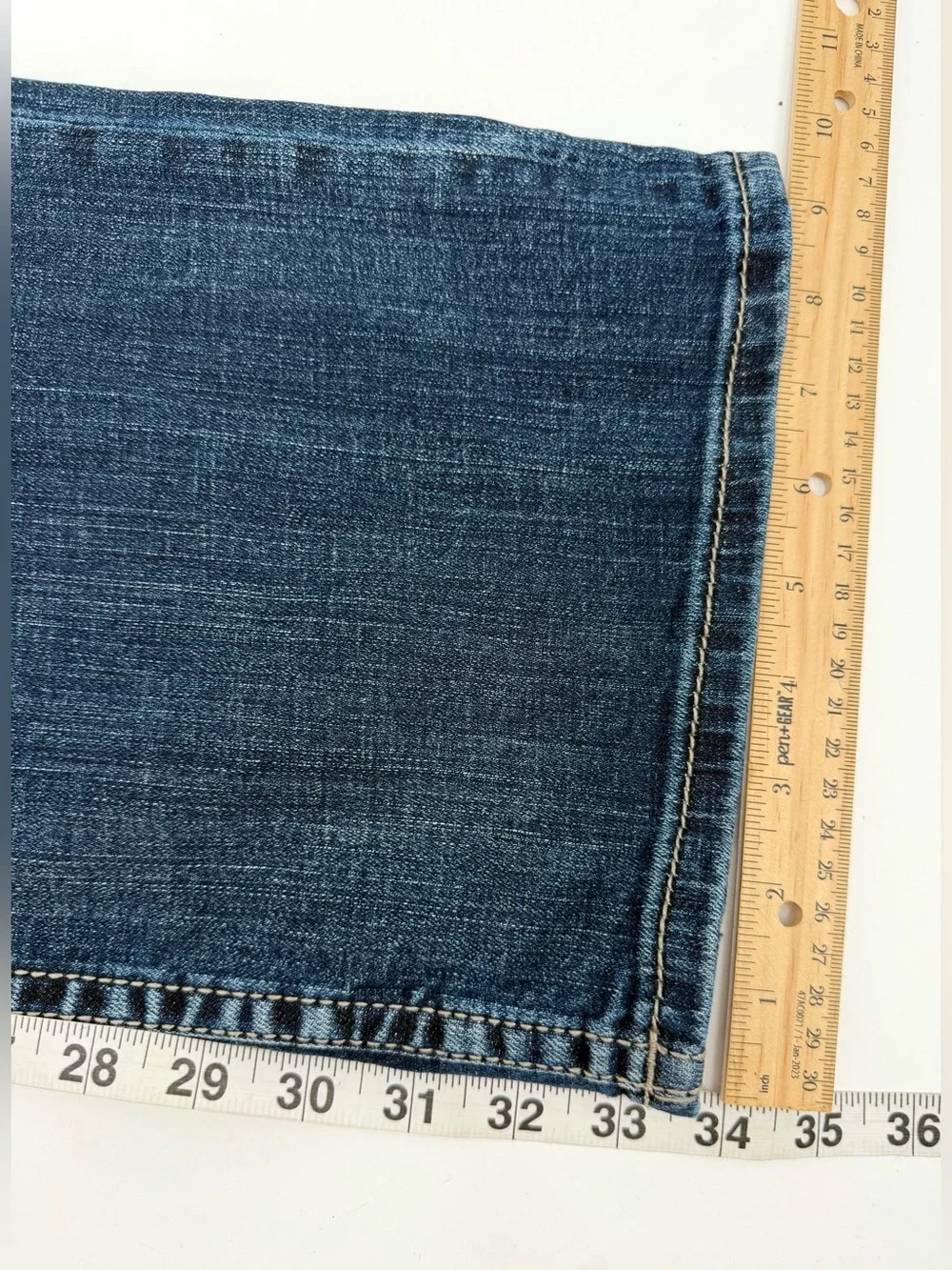 BKE Jeans Mens Tag 36L Dark Blue TYLER Bootleg Style Cotton Blend Denim (36x34)